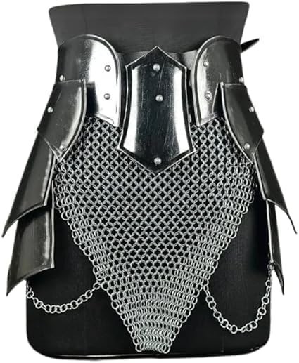 Medieval Knight Tasset Armor with Chainmail-Brave Lady Armor Chainmail Belt-Fema Medieval Knight Tasset Armor with Chainmail-Brave Lady Armor Chainmail Belt-Fema