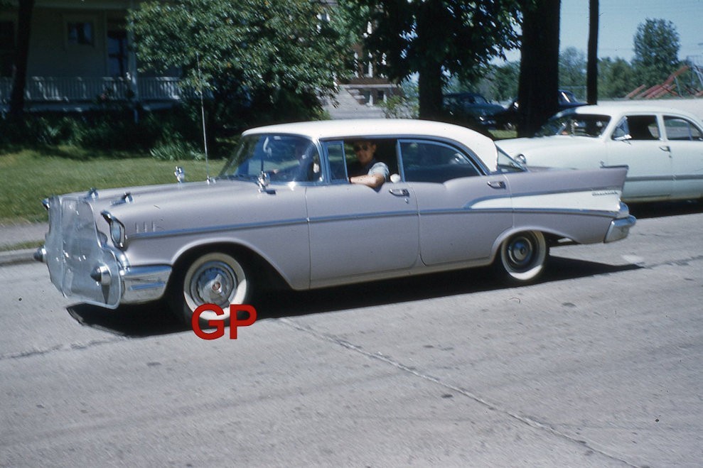 #XX153- zz Old 35mm Slide Photo- Man in Car - 1958