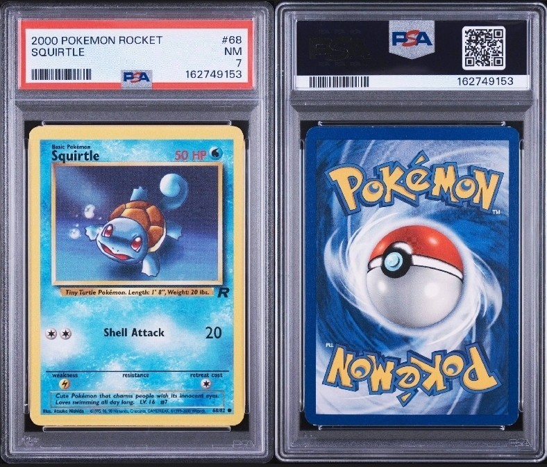 2000 Pokemon Ricket 68 Squirtle PSA 7