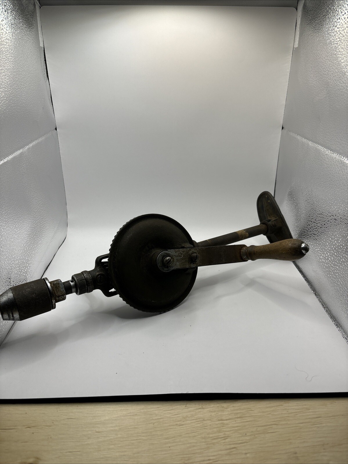 Antique Yankee No. 1455 North Bros MFG Shoulder Egg Beater Hand Drill 17