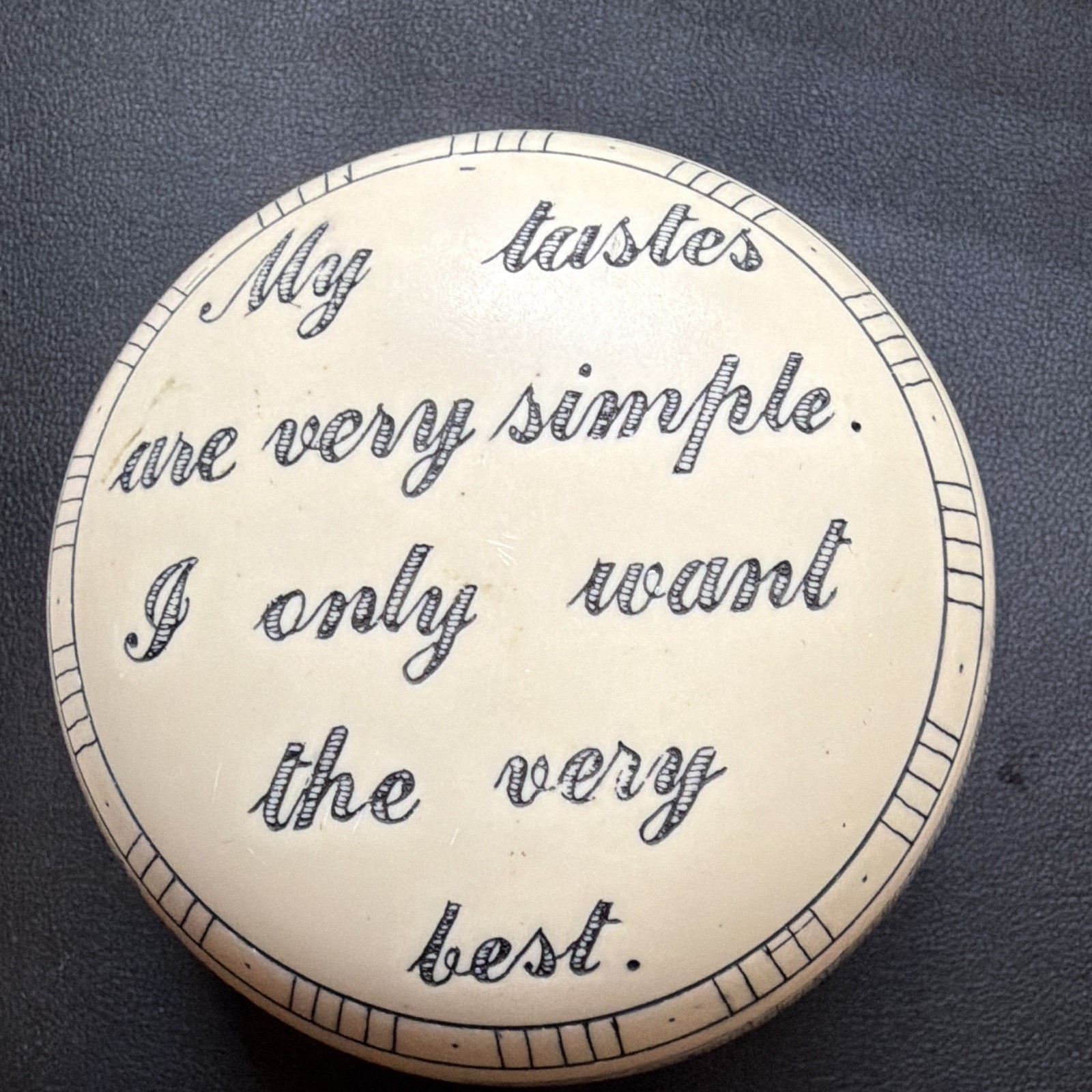Vintage Stone Paperweight Made in Great Britain “I Only Want the Very Best”
