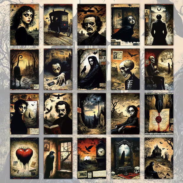 20 Halloween Postcard Lot Dark Spooky Skeleton Demon Witch Girl Heart Castle Bat 20 Halloween Postcard Lot Dark Spooky Skeleton Demon Witch Girl Heart Castle Bat