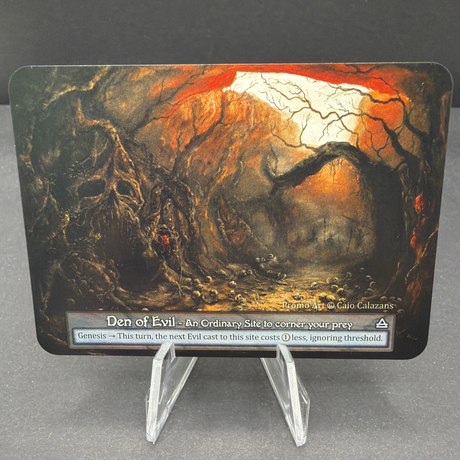 Sorcery Contested Realm PROMO - Den of Evil ALT ART NONfoil. Cornerstone Event
