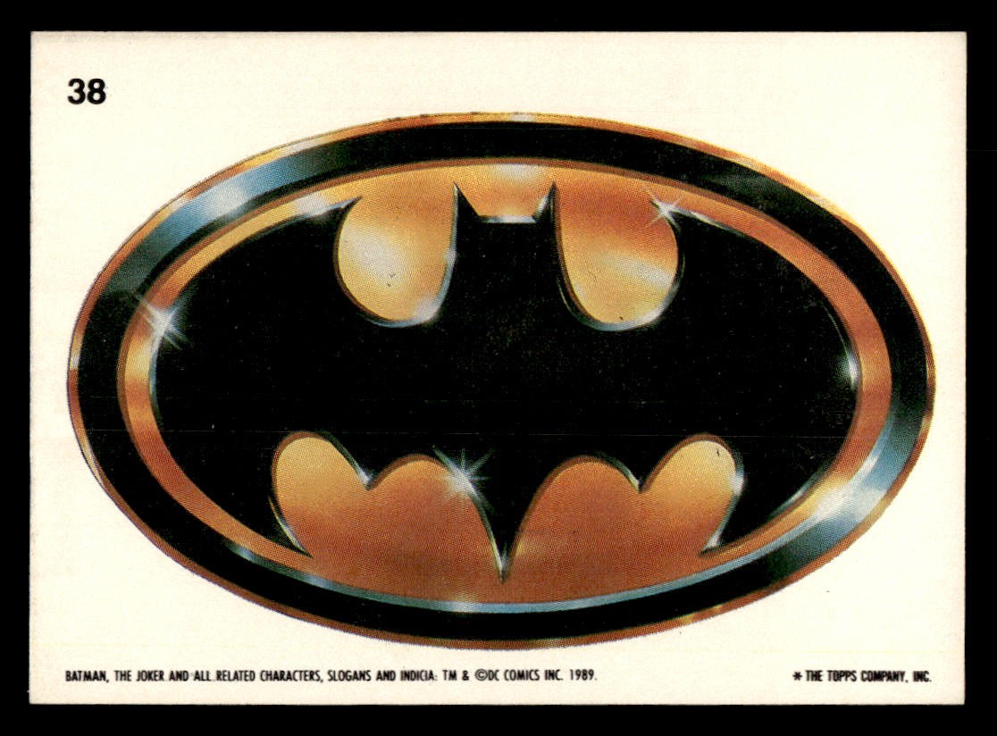 1989 Topps Batman #38 Batman Logo Stickers card