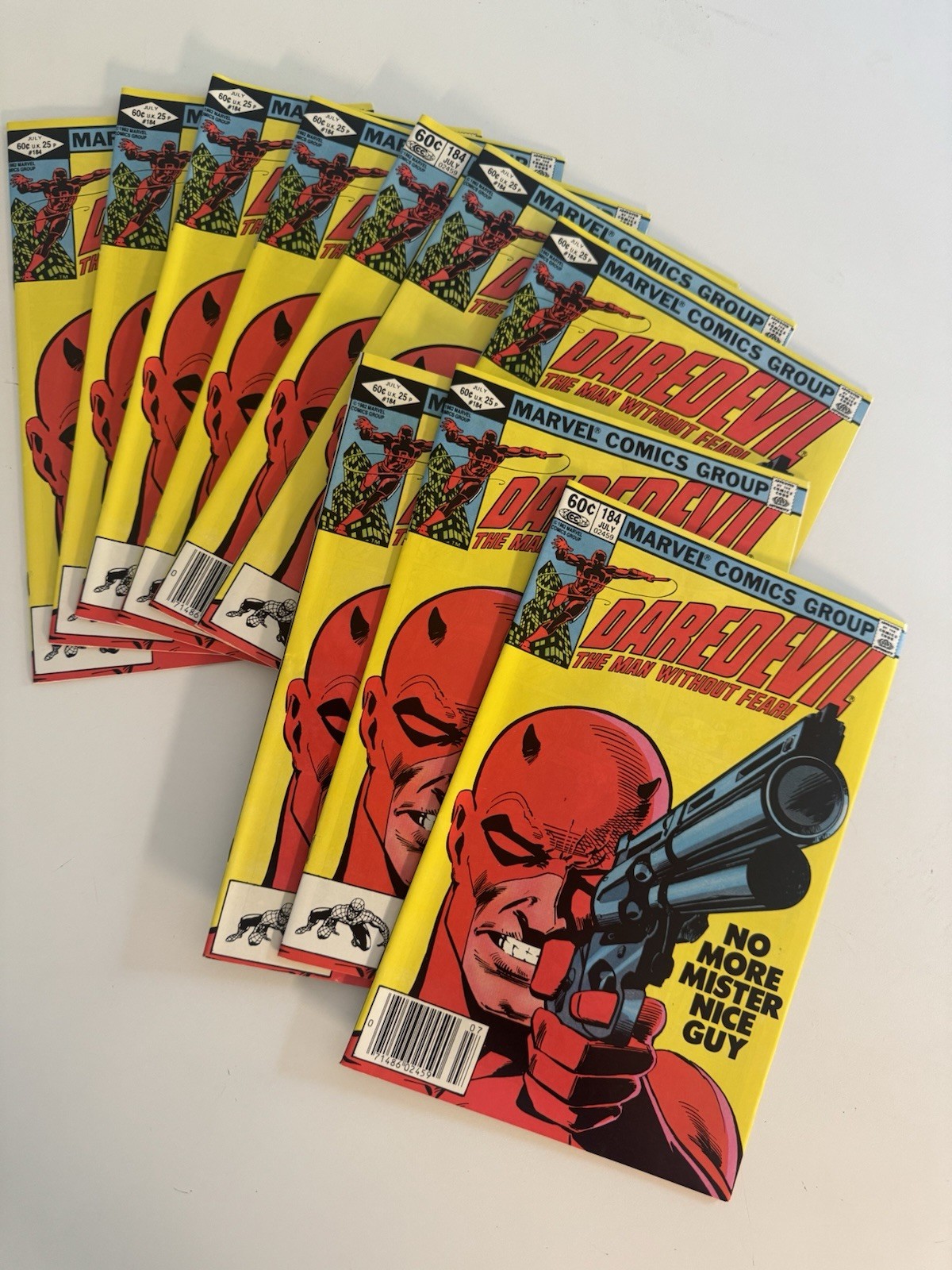 Daredevil #184 Marvel Comics 1982 Frank Miller - Lot of 10 Comics