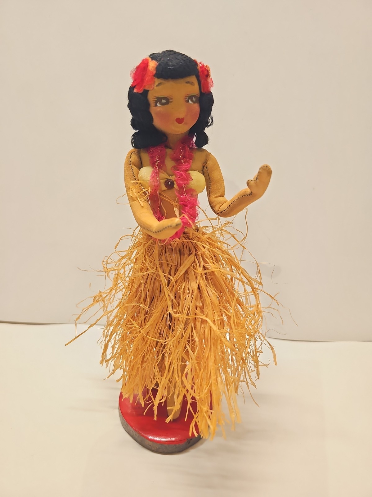 Vintage Hawaiian Hula Girl Doll 1940\'s 1950\'s Poseable 10\