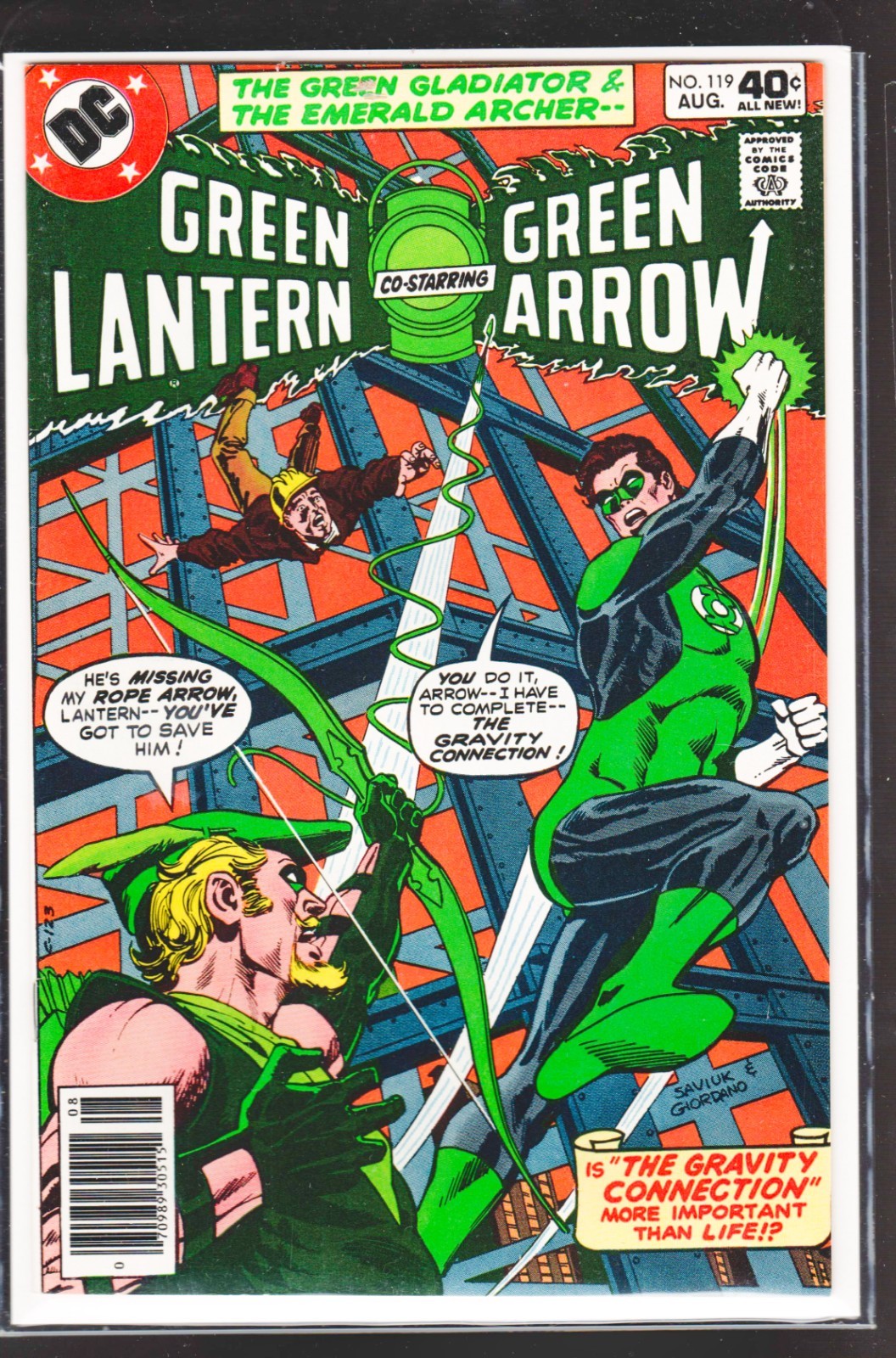 GREEN LANTERN/ARROW #120 NM 9.2 1978 BRONZE GEM w/SPACE STORY TEAMP CGC IT