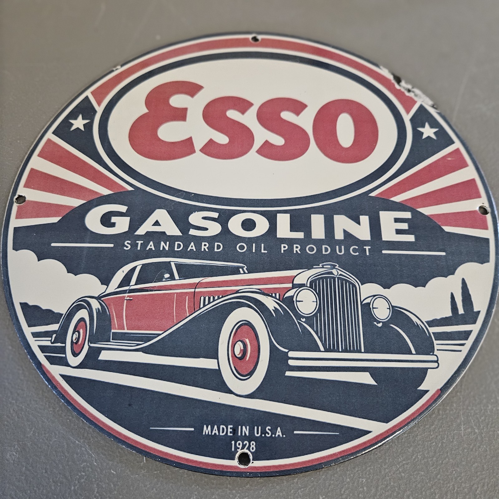 VINTAGE 1928 ESSO GASOLINE 12\