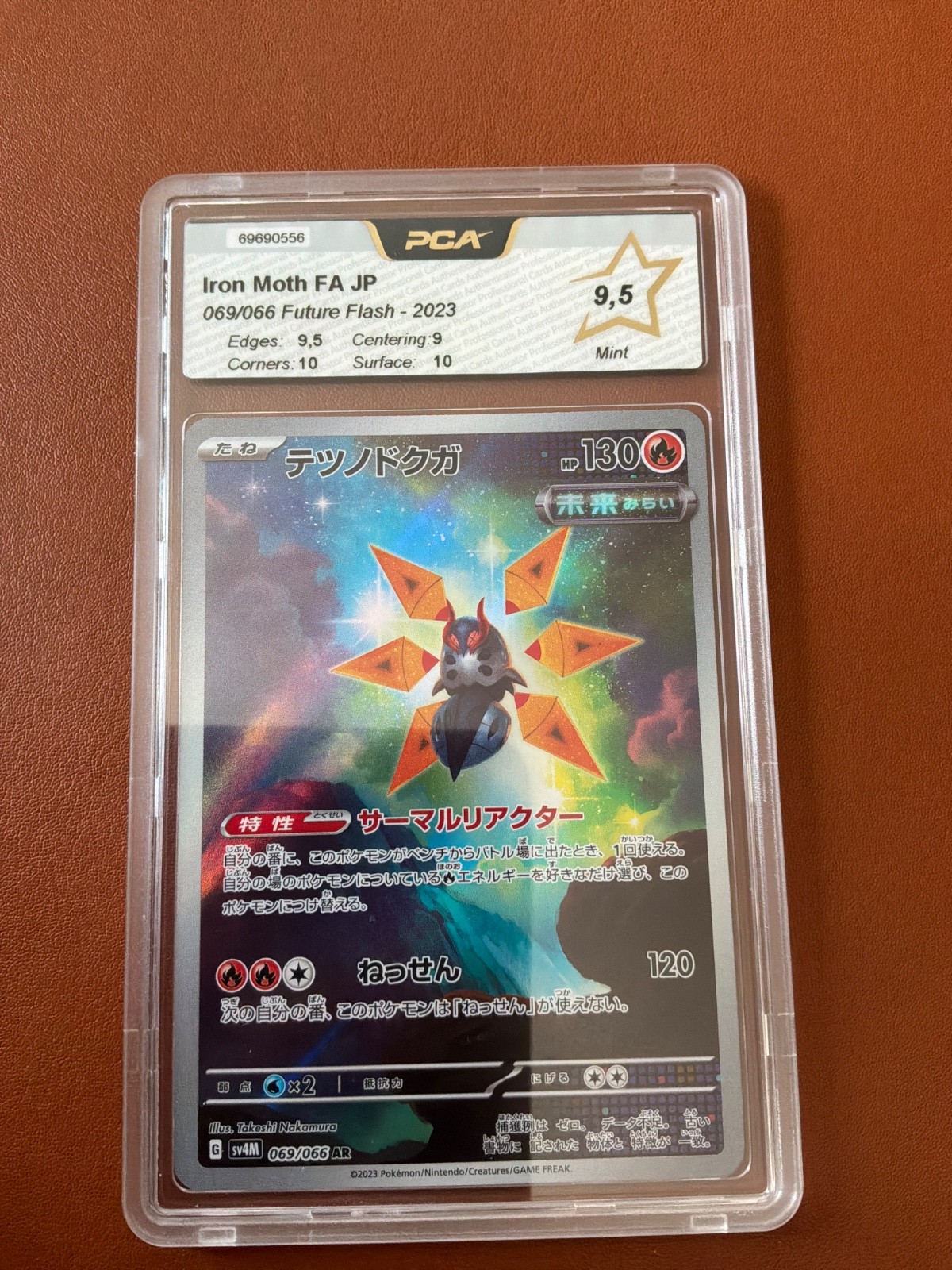 Pokemon Card JAPANESE AR GRADED PCA 9.5 Iron Moth AR 069/066 - Pokemon sv4m