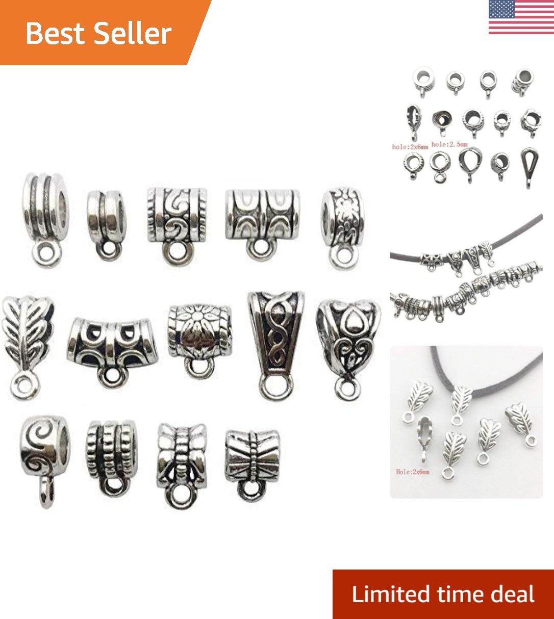 125 Pcs Tibetan Antique Silver Spacer Beads - Essential Jewelry Making Supplies