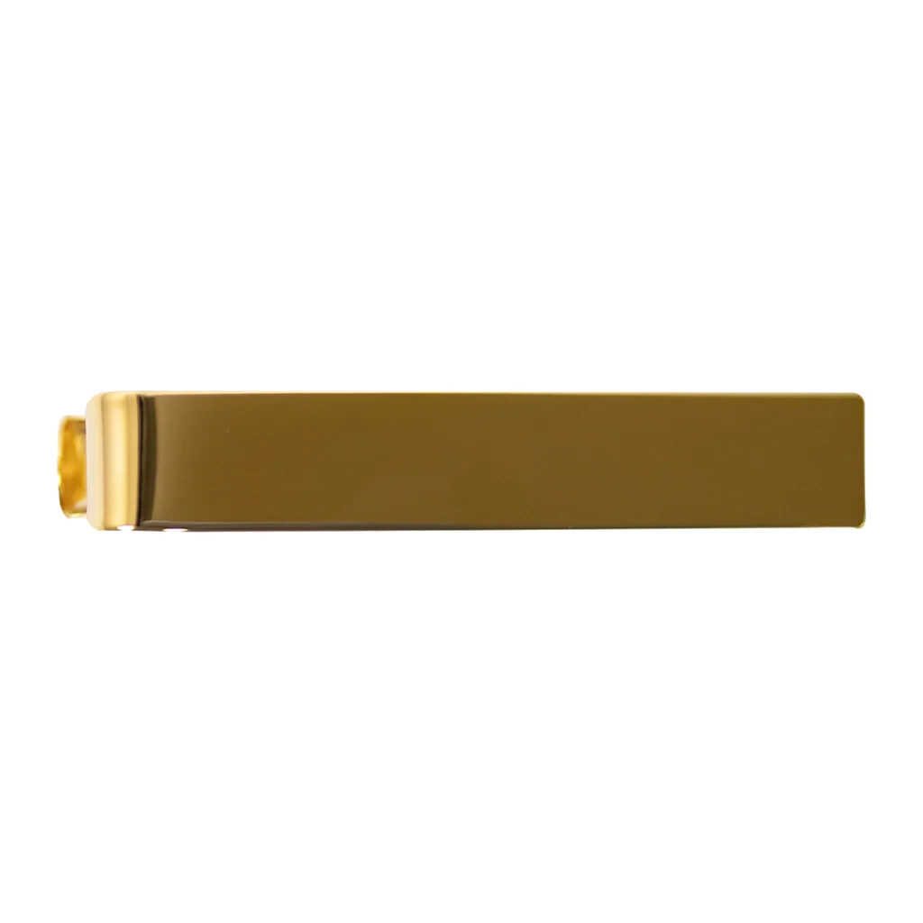 TIE CLASP SHINY GOLD PLAIN