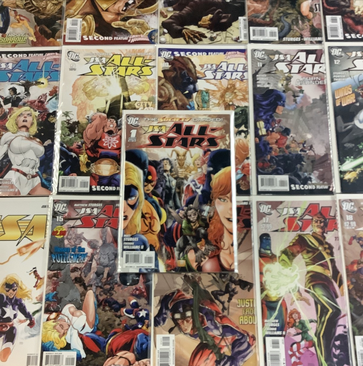 JSA ALL STARS #1 - 18 COMIC BOOK LOT FULL SERIES HOURMAN LIBERTY BELLE BACKUP