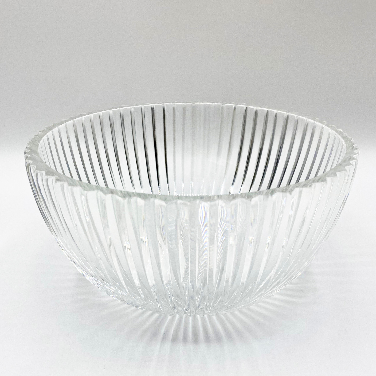 AFORS Vintage Swedish Cut Crystal Bowl Ribbed Fluted Design - KOSTA BODA AFORS Vintage Swedish Cut Crystal Bowl Ribbed Fluted Design - KOSTA BODA