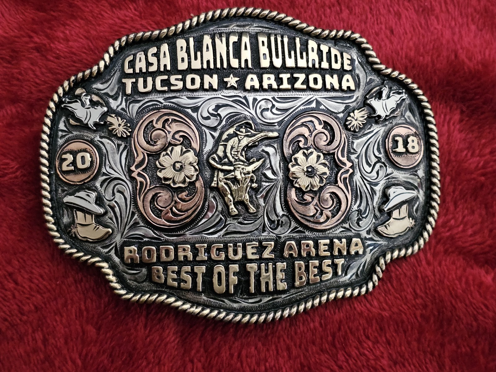 Bull Riding Rodeo Champion☆2018☆X~TREME☆TROPHY BUCKLE☆Tucson Arizona☆Rare☆841