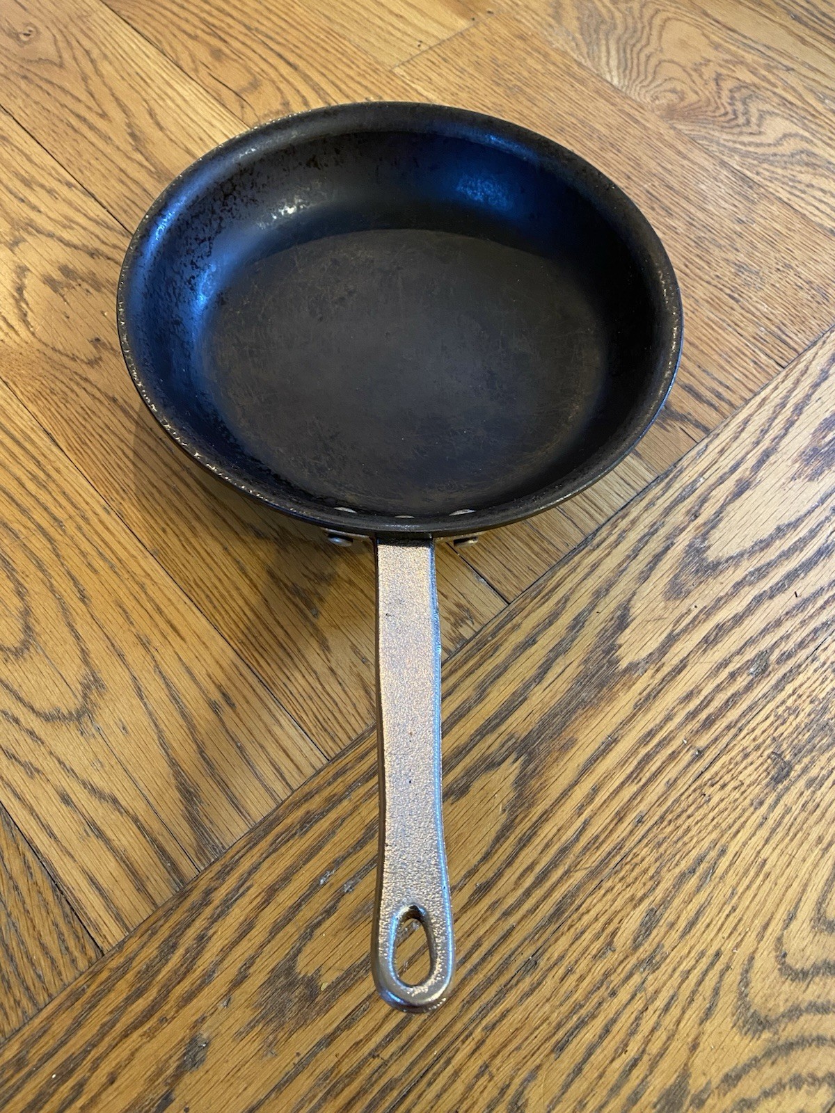 Vintage Commercial Aluminum Cookware Toledo Ohio 10” Skillet Fry Pan