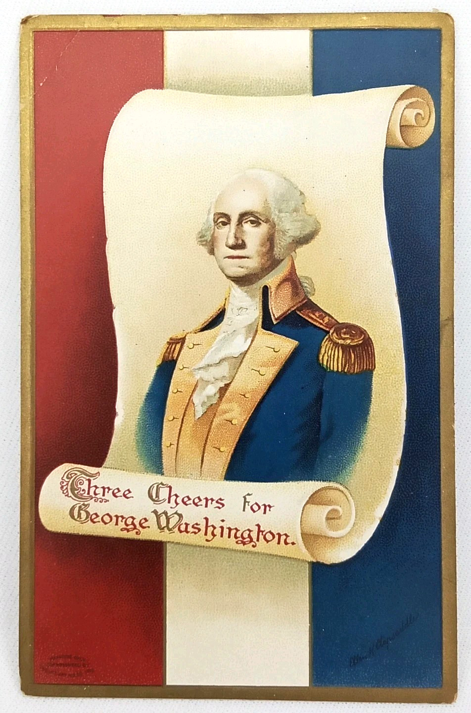 Antique 1912 International Art Ellen Clapsaddle George Washington Postcard