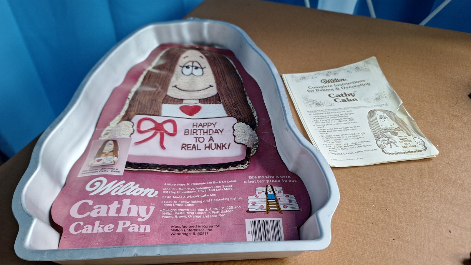 Wilton  Cathy Cake Pan 2105-4641 Vintage 1983 Marked Aluminum Korea(3137G4)