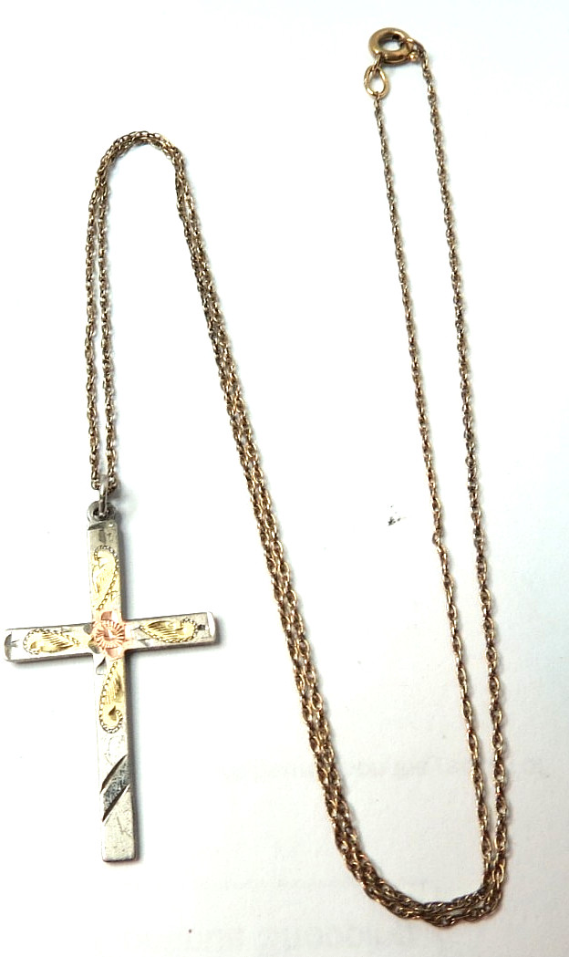 VTG STERLING SILVER 925 PENDANT NECKLACE GOLD PLATED CHAIN 19\ VTG STERLING SILVER 925 PENDANT NECKLACE GOLD PLATED CHAIN 19\