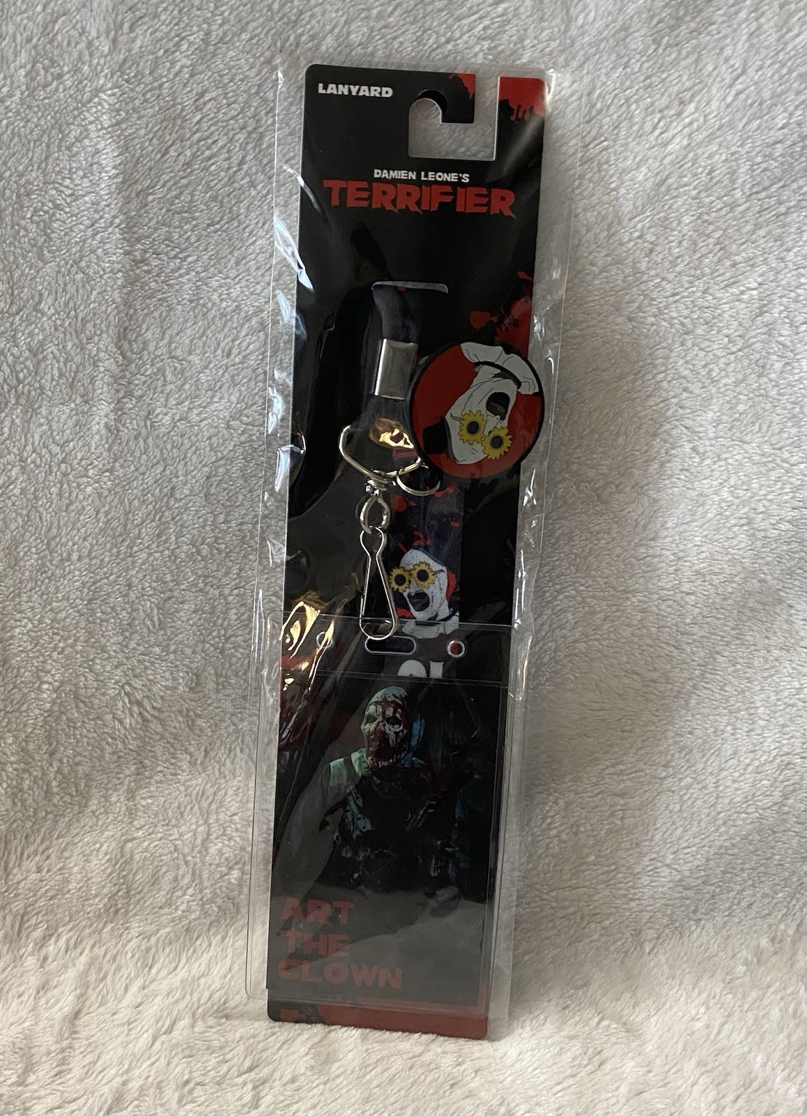 Damien Leone’s Terrifier Art The Clown Lanyard Scary Horror Movie Collectible
