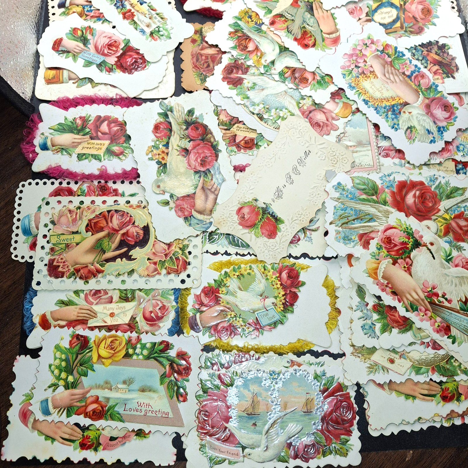 73 Antique Victorian Calling Cards Die Cut Scrapbook Ephemera Floral Hands Name 73 Antique Victorian Calling Cards Die Cut Scrapbook Ephemera Floral Hands Name