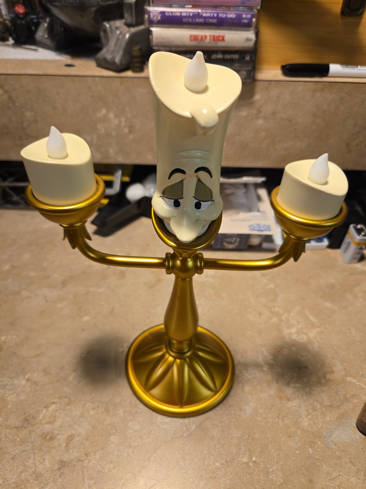 Disney Parks Lumiere Light-Up Candlestick Figurine Beauty Beast Exclusive Disney Parks Lumiere Light-Up Candlestick Figurine Beauty Beast Exclusive