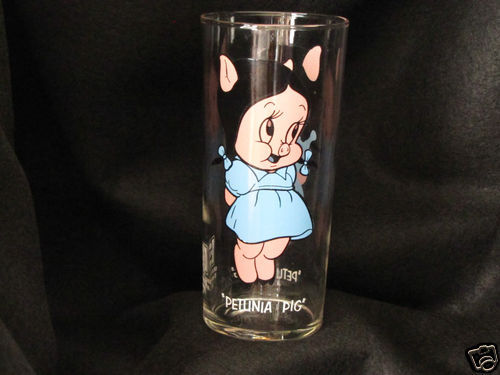 Pepsi Collector Series Glass  Tumbler 1973 Petunia Pig Looney Tunes Warner Bros