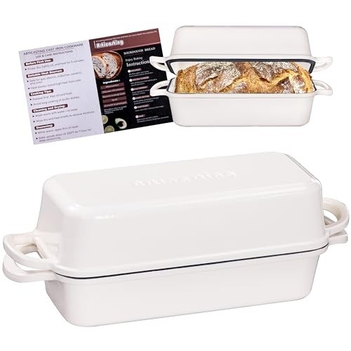 Cast Iron Loaf Pan with Lid, 11x5 Inch - Perfect for Sourdough & Artisan Bread