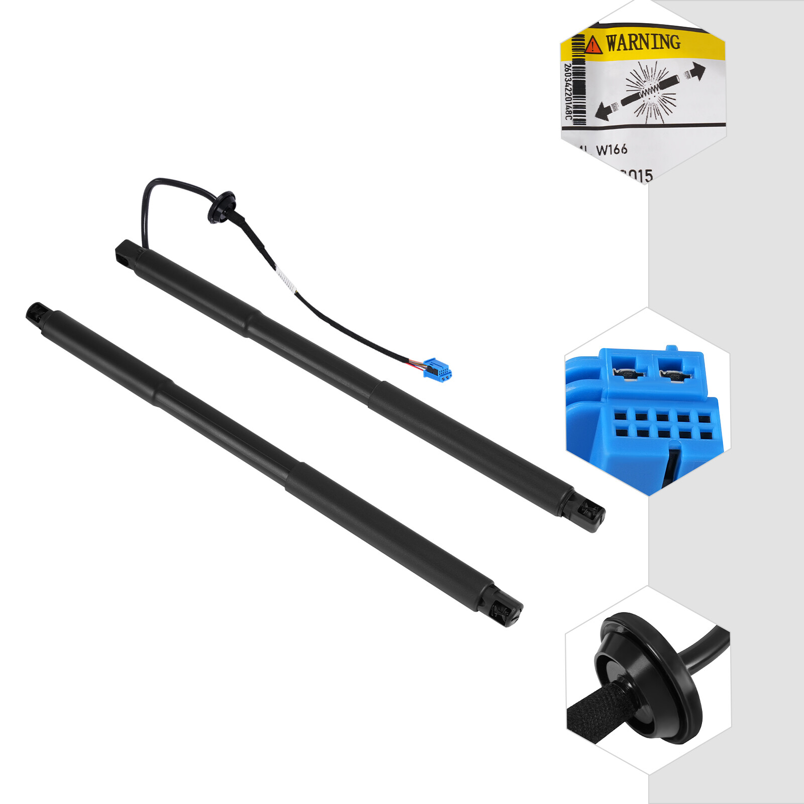 1 Pair Rear Tailgate Power Lift Supports For 2013-2015 Mercedes-Benz ML W166