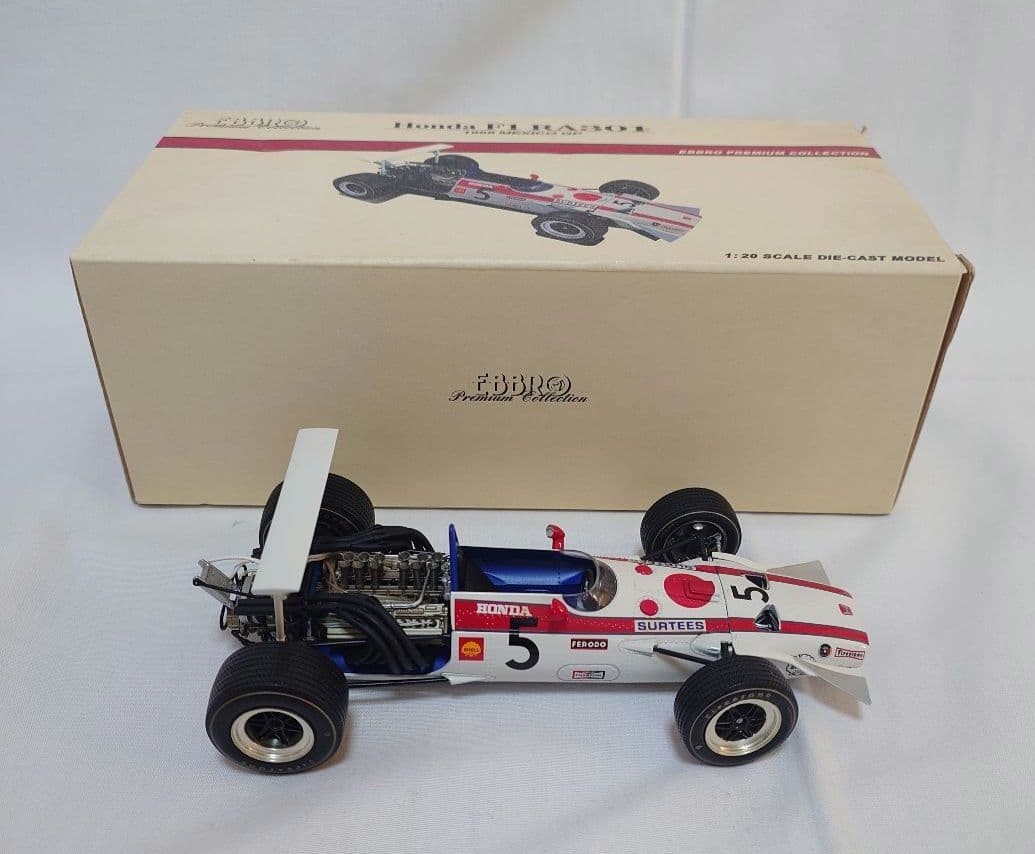 EBBRO Honda RA301 F1 1968 Mexico GP 1/20 Diecast Model Car EBBRO Honda RA301 F1 1968 Mexico GP 1/20 Diecast Model Car