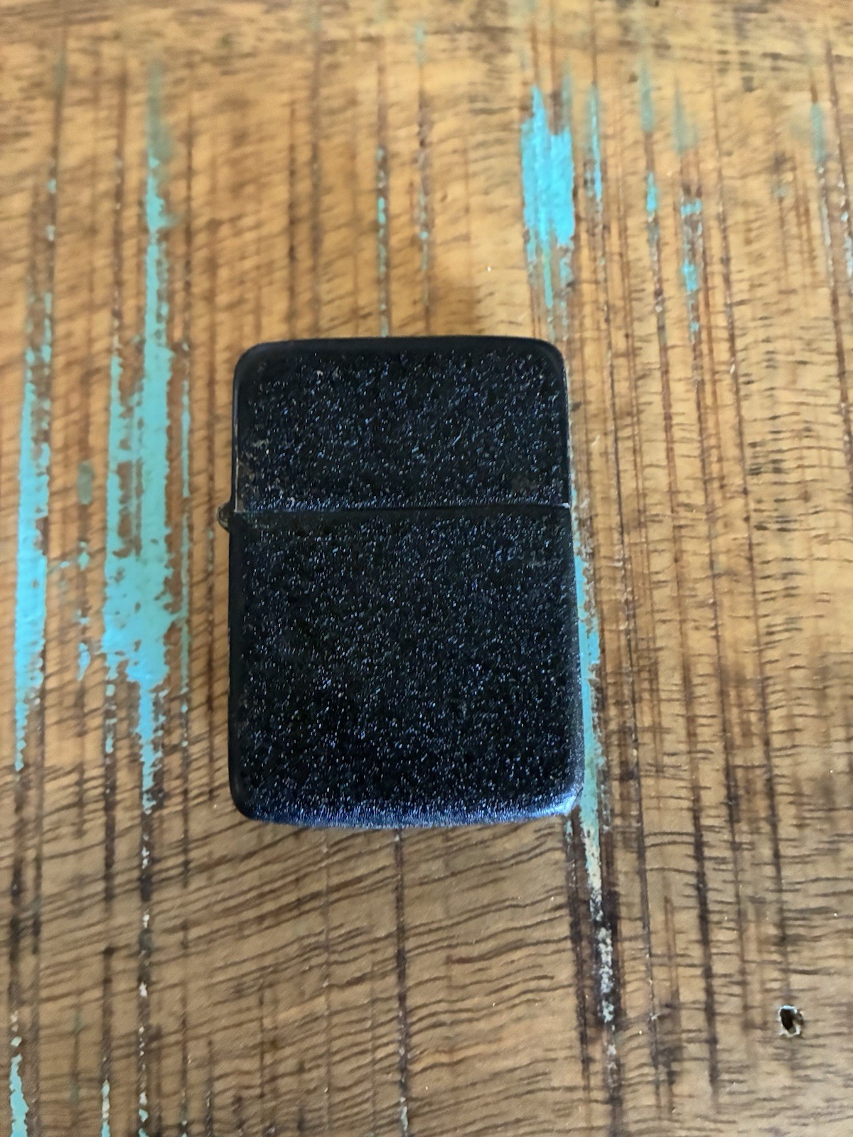 Vintage Zippo WWll Black Crackle 3 Barrel Hinge Zippo Pat 2032695