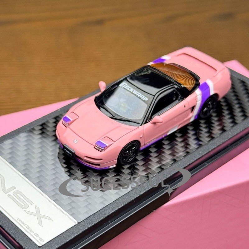 LCD 1:64 HEC Pink NSX NA1 Sports Diecast Collectible Model Car