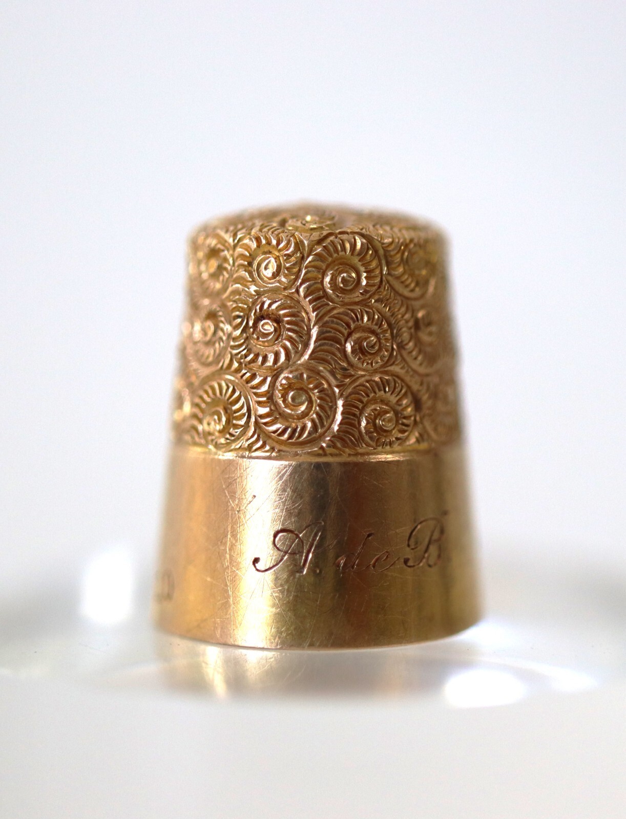 Rare Edwardian Era 14K Gold Thimble Alma De Bretteville Spreckels San Francisco Rare Edwardian Era 14K Gold Thimble Alma De Bretteville Spreckels San Francisco