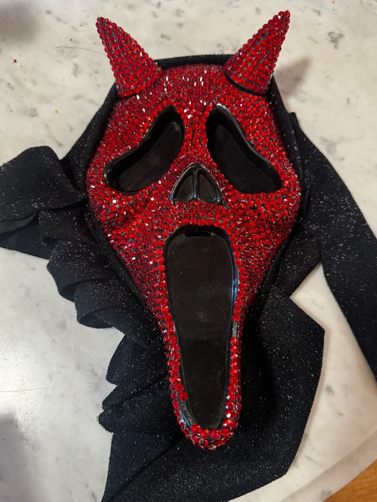 Fun World Ghostface Devil Bling Rhinestone Mask