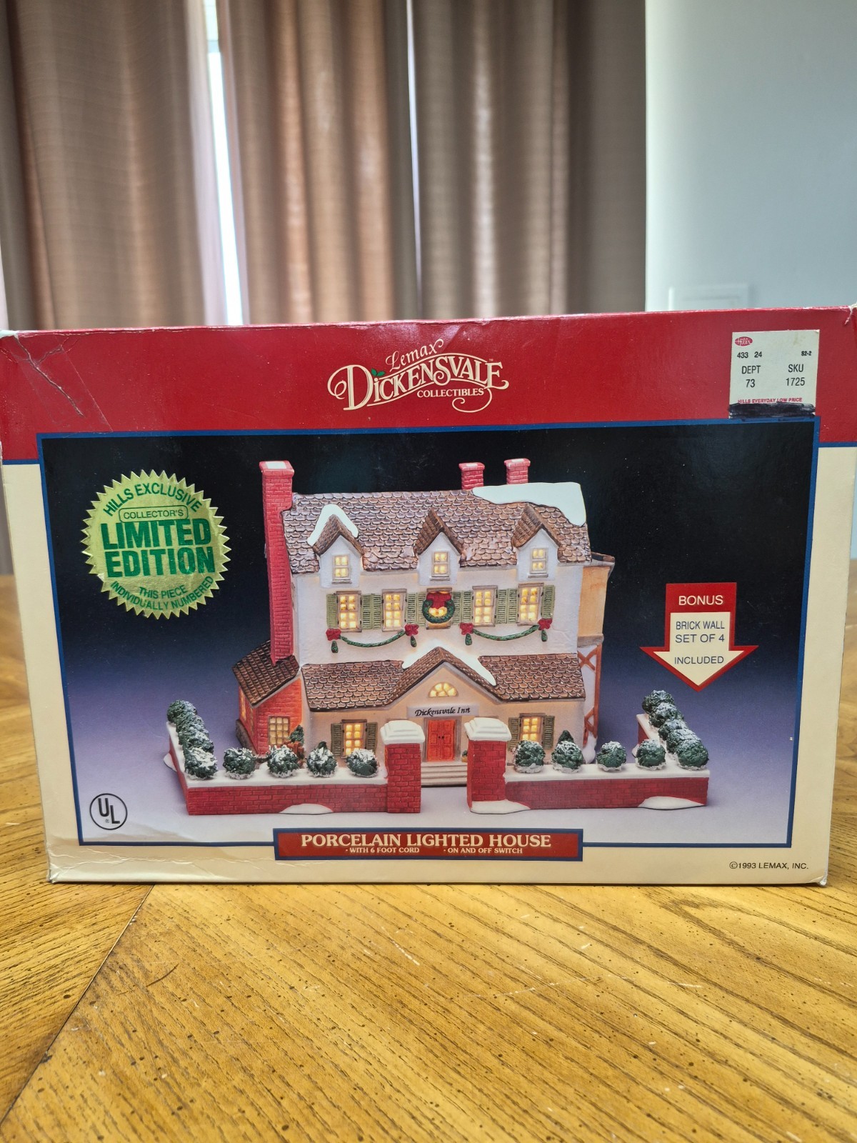 Vtg 1993 Lemax Dickensvale - Dickensvale Inn Ltd Edition Box