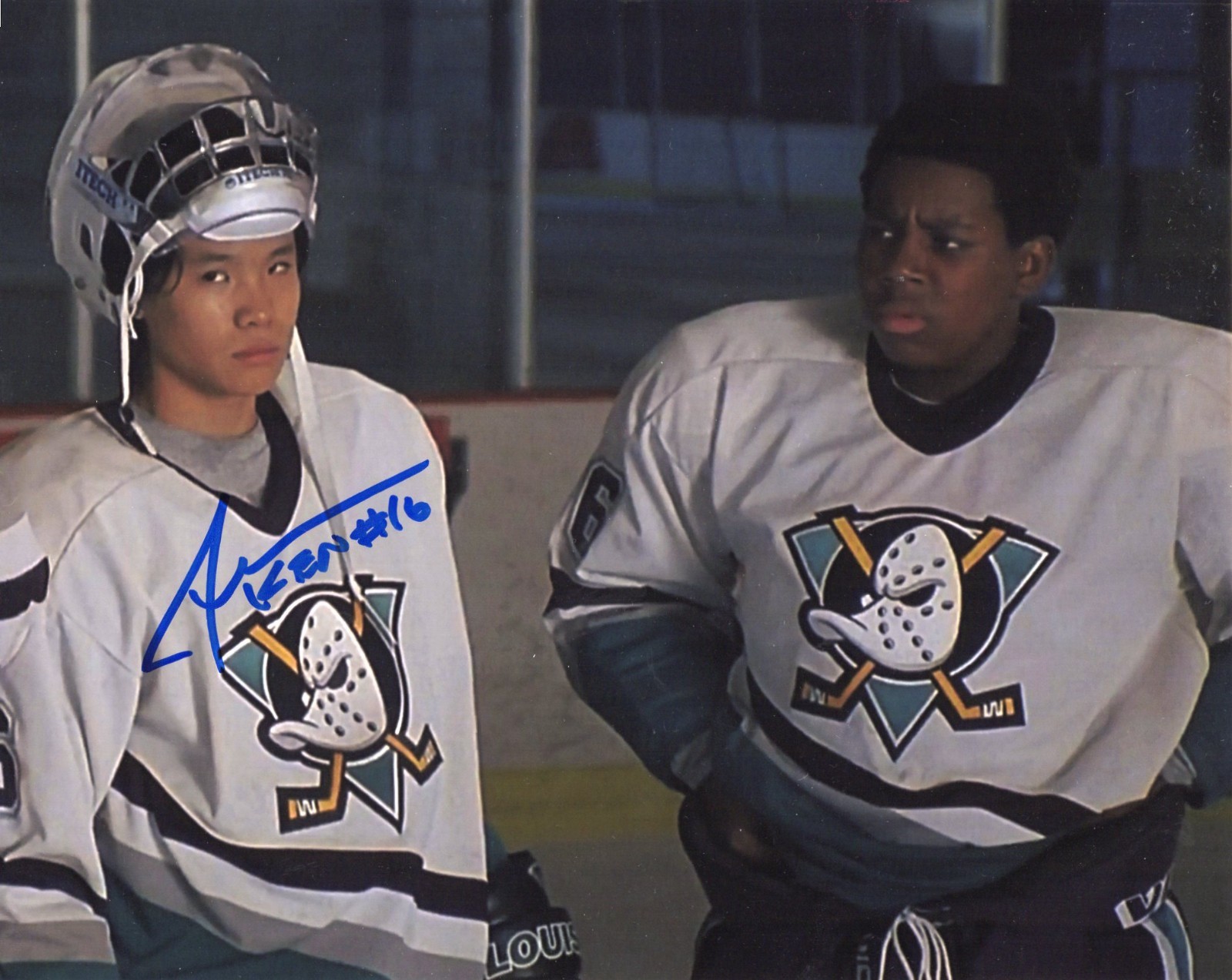 Justin Wong The Mighty Ducks Ken Signed Autograph Photo With Kenan Thompson