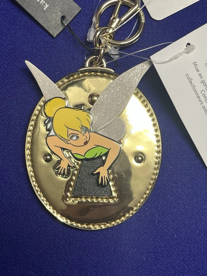Disney Parks Kate Spade New York Tinker Bell Leather Bag Charm NEW