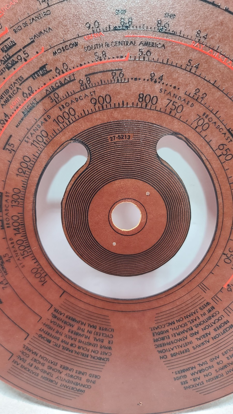 Authentic Vintage Replica Phenolic RADIO DIAL # 27-5213 for Philco 37-660 Authentic Vintage Replica Phenolic RADIO DIAL # 27-5213 for Philco 37-660
