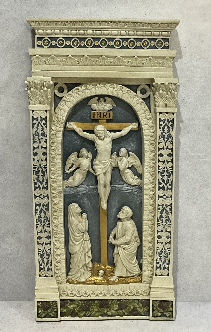 Design Toscano Della Robbia Crucifixion Calvary Catholic Relief Wall Plaque