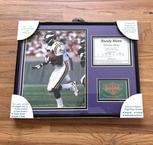Randy Moss Framed Picture Front Row Collectibles. BRAND NEW ORIGINAL PACKAGE