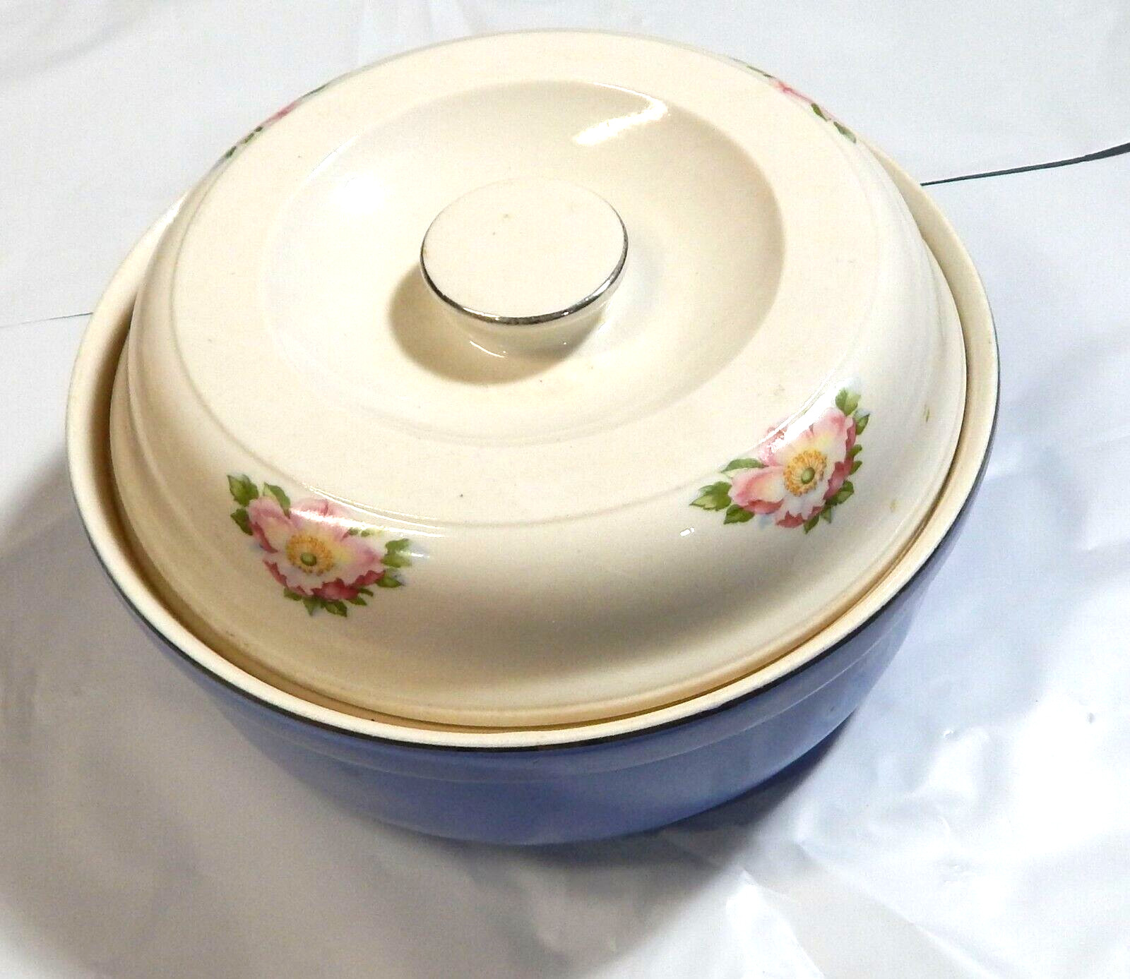 Covered Casserole Dish Vintage Hall\'s Superior Quality Kitchenware Royal Rose
