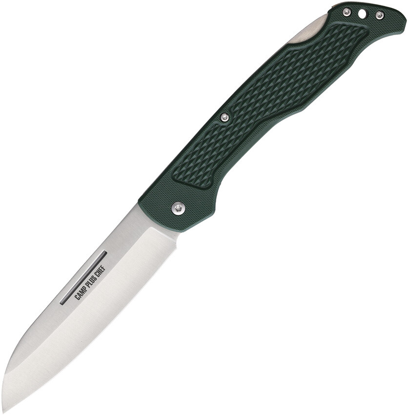 Ontario Camp Plus Chef\'s Lockback Green G10 Folding Pocket Knife 4300TC Ontario Camp Plus Chef\'s Lockback Green G10 Folding Pocket Knife 4300TC