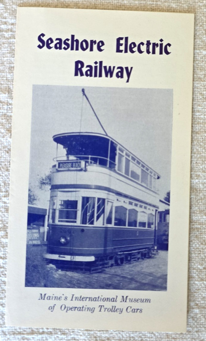 C. 1950s Seashore Electric Railway Trolley Interurban Kennebunkport, ME Brochure