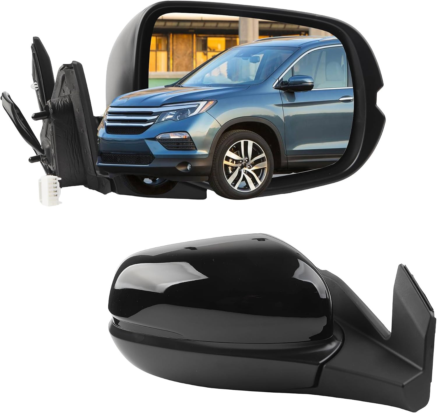 Side Rear View Mirror Compatible with Honda Pilot 2016-2022 5Pins