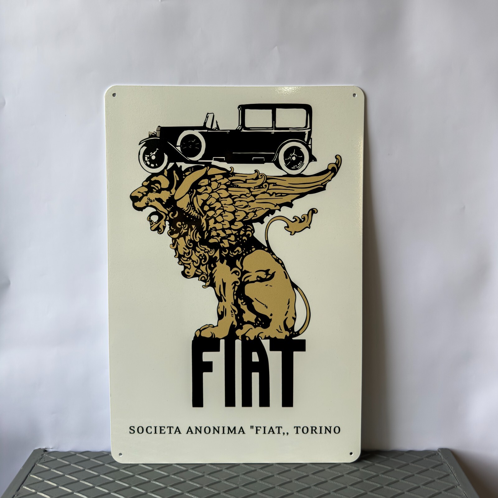 Vintage FIAT torino Hevay  Metal Sign 24