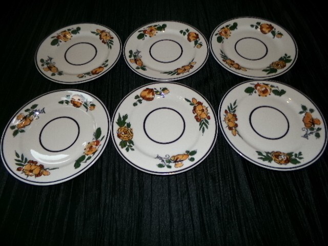 6 Syracuse China Peasantry O.P.CO. RR ? Dessert Plates + More Mismatched Wedding 6 Syracuse China Peasantry O.P.CO. RR ? Dessert Plates + More Mismatched Wedding