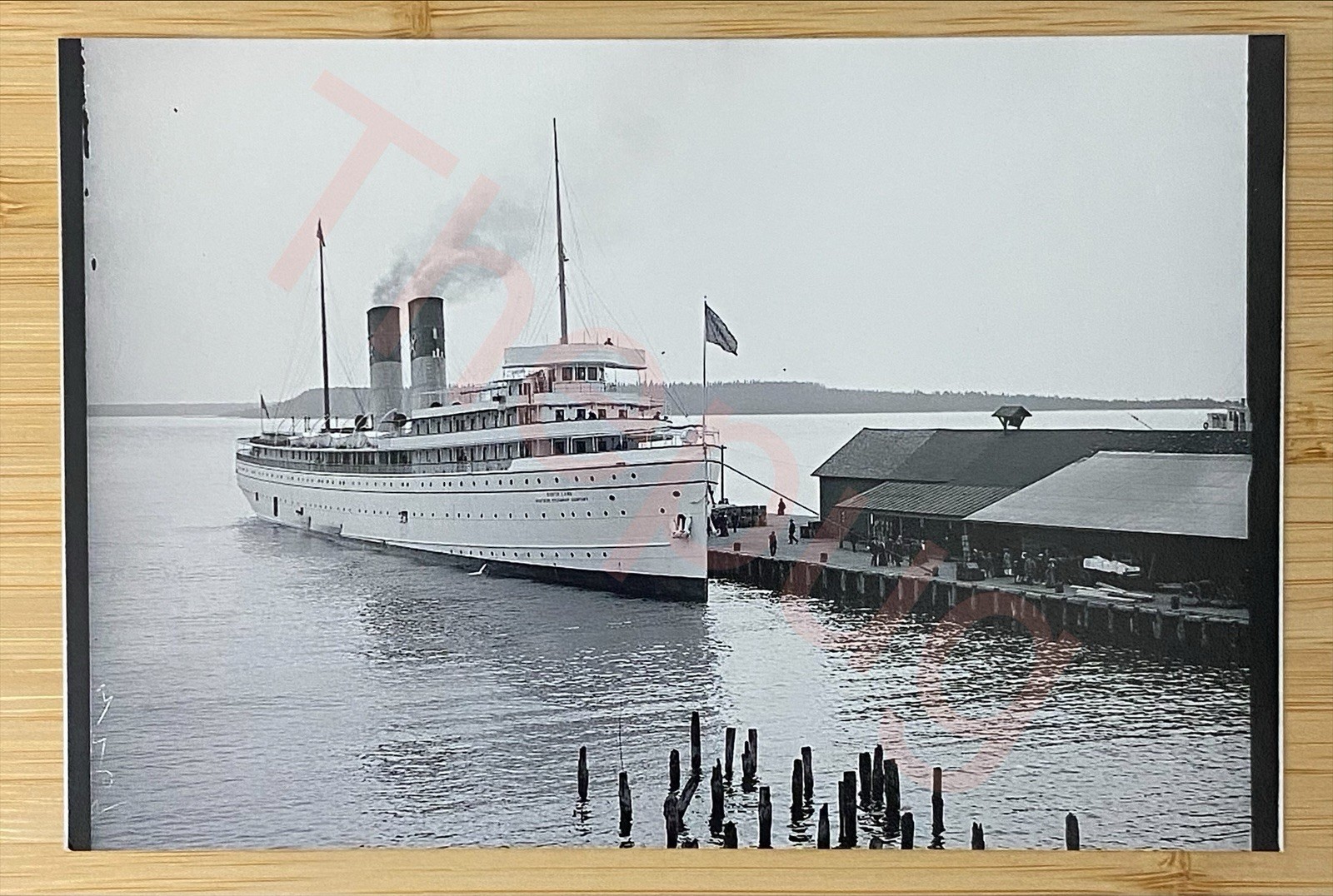 SS North Land Steamship Photo Reprint Mackinac Island Dock Michigan Great Lakes