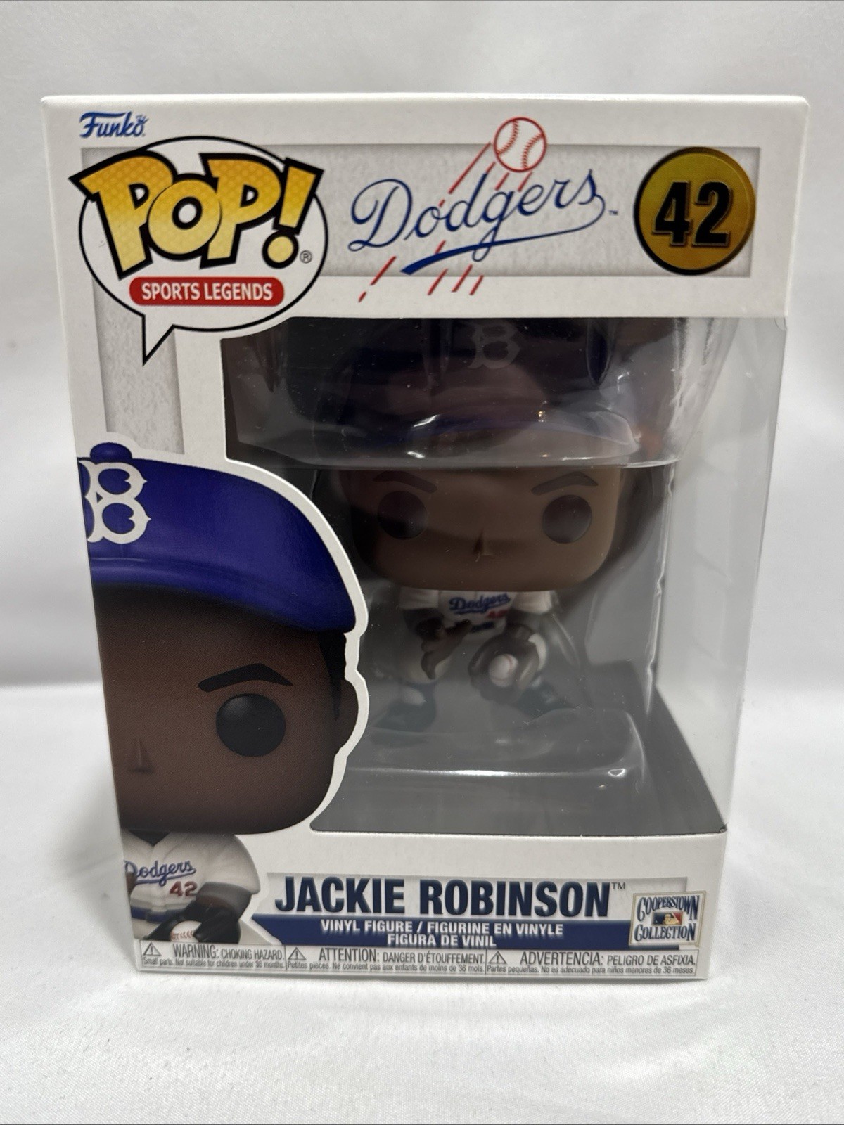 Funko Pop Jackie Robinson #42 Sports Legends Cooperstown Collection W Protector