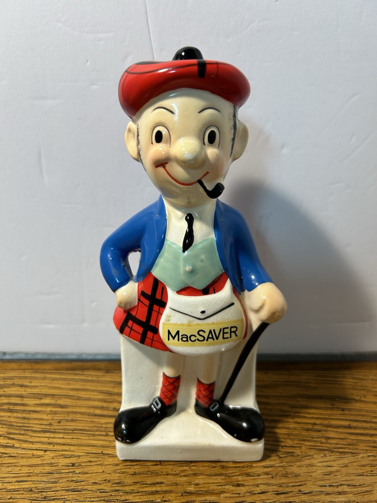 Vintage Heilig Meyers MacSaver Ceramic Bank Japan 1960s Advertising Figure 7\ Vintage Heilig Meyers MacSaver Ceramic Bank Japan 1960s Advertising Figure 7\