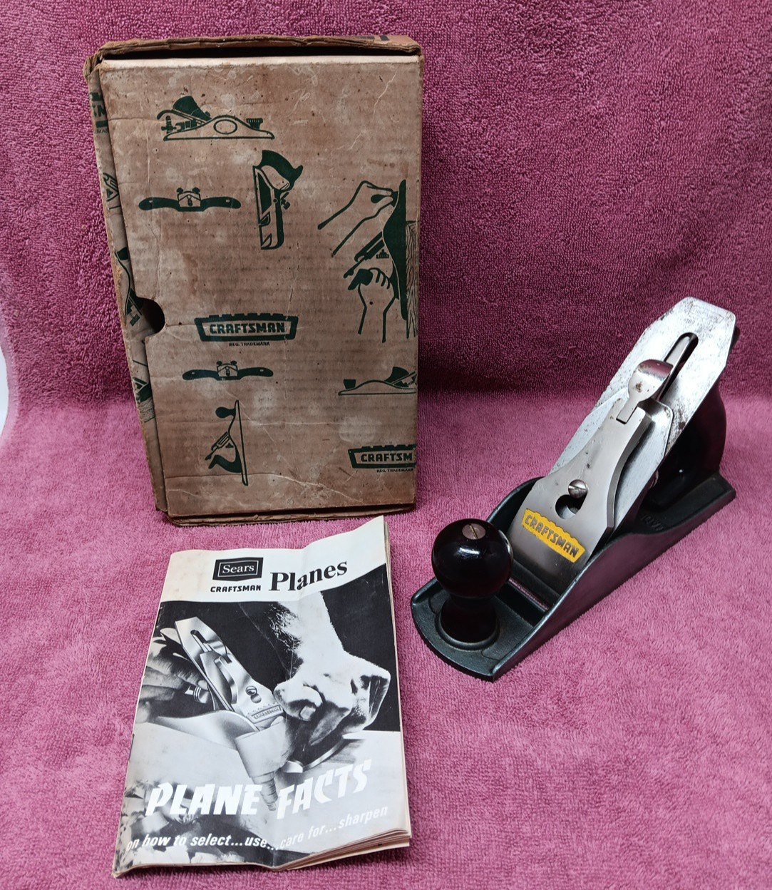 Vtg Sears Craftsman Wood Plane 9.5\
