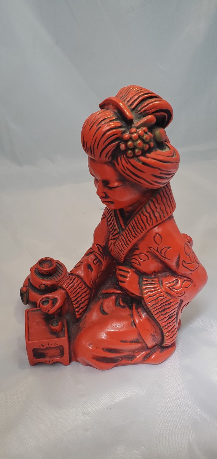 Vintage Universal Statuary Corp 1962 Red Geisha Figurine